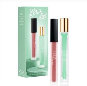 Kayali Huda Yum Set Liquid Matte Lipstick & Mini Perfume Yum Pistachio Gelato